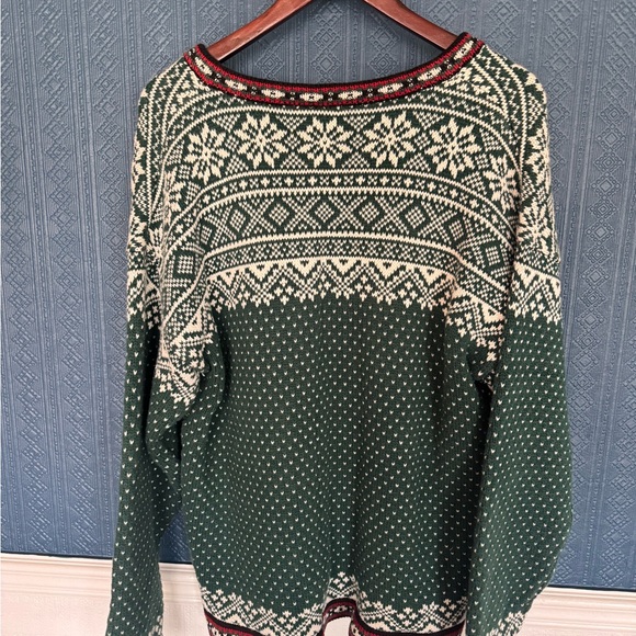Vintage Women’s L.L. Bean Green Christmas Sweater - XL Reg - Picture 3 of 5